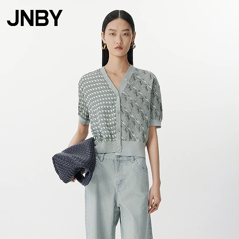 【商场同款】JNBY/江南布衣25夏新品衬衫休闲短袖V领5P4215060