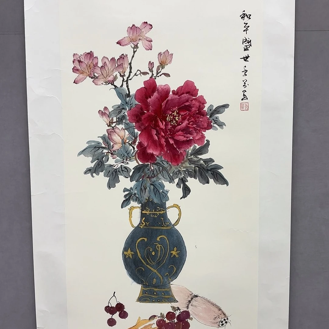 国画艺术家真人手绘