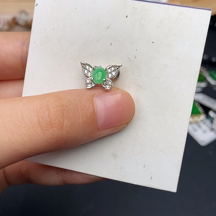 翡翠银S925镶嵌戒指