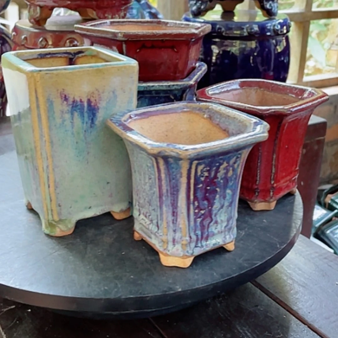 【闪购商品】道*中国风柴烧花盆