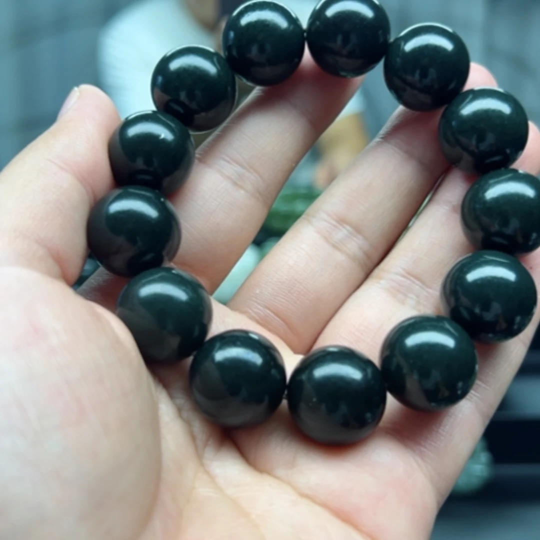 【闪购商品】未镶嵌手串和田玉和田玉纯天然卡18且末深然