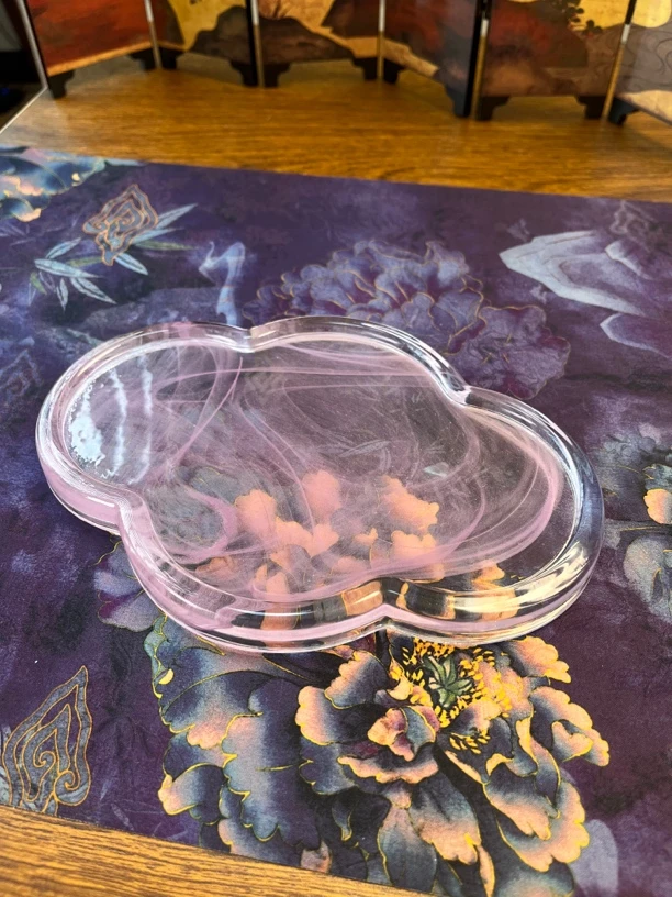 紫琉璃云朵茶盘女士家用百搭壶承