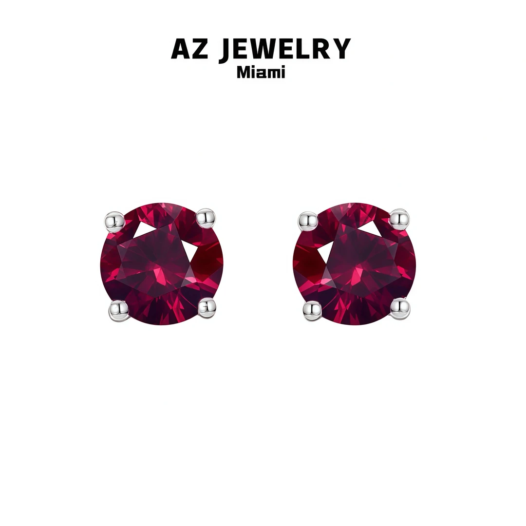 ANNA ZUCKERMAN 925银耳饰 【小浆果】红色经典优雅气质百搭耳钉