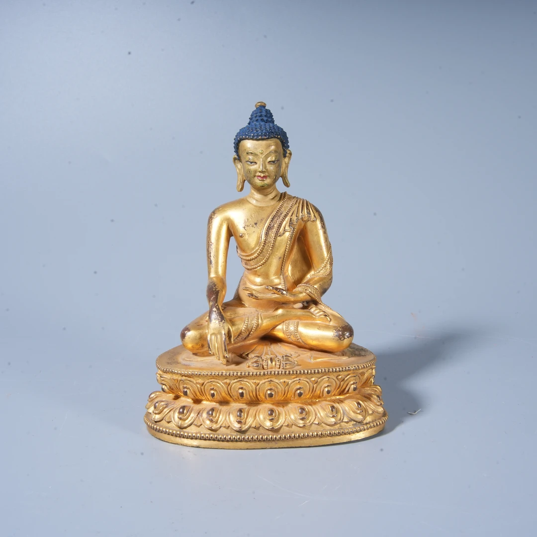 Tgz24 清代 铜鎏金释迦摩尼像