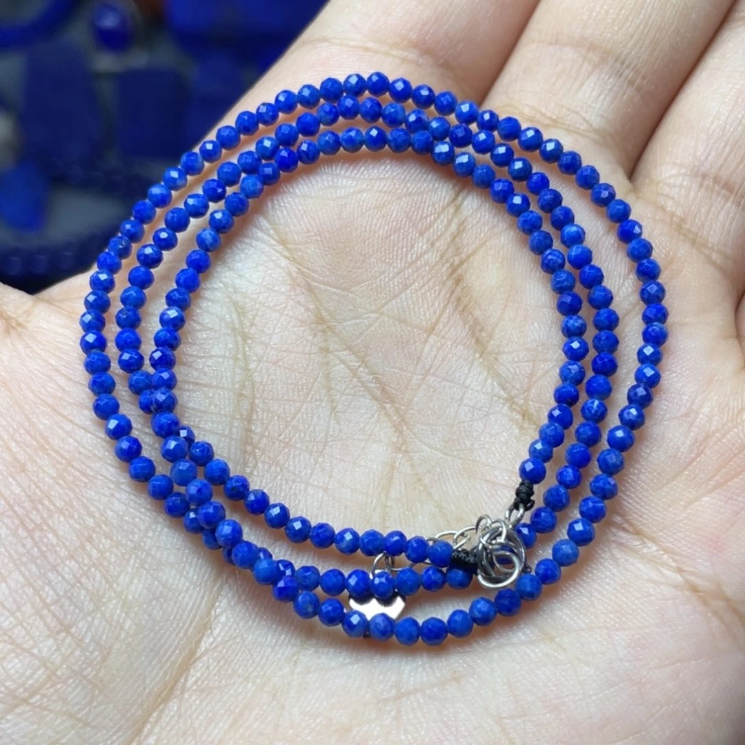 青金石未镶嵌2mm项链