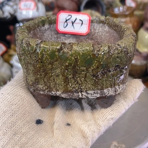 粗陶花盆手工花盆制作就这样
