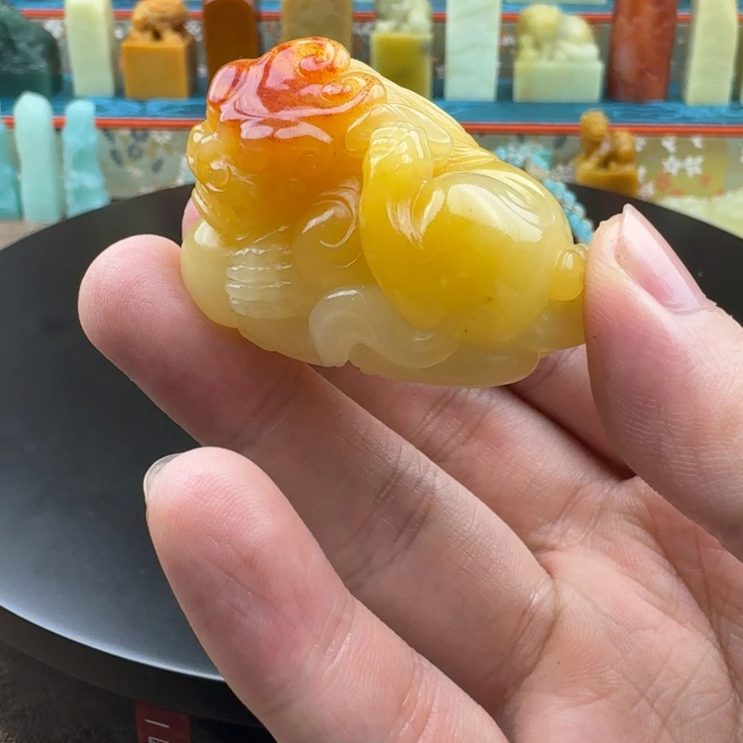 t***9寿山石印石寿山芙蓉三彩574
