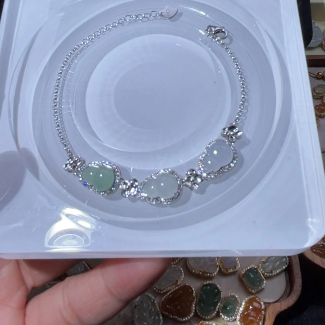 翡翠银S925镶嵌颈饰