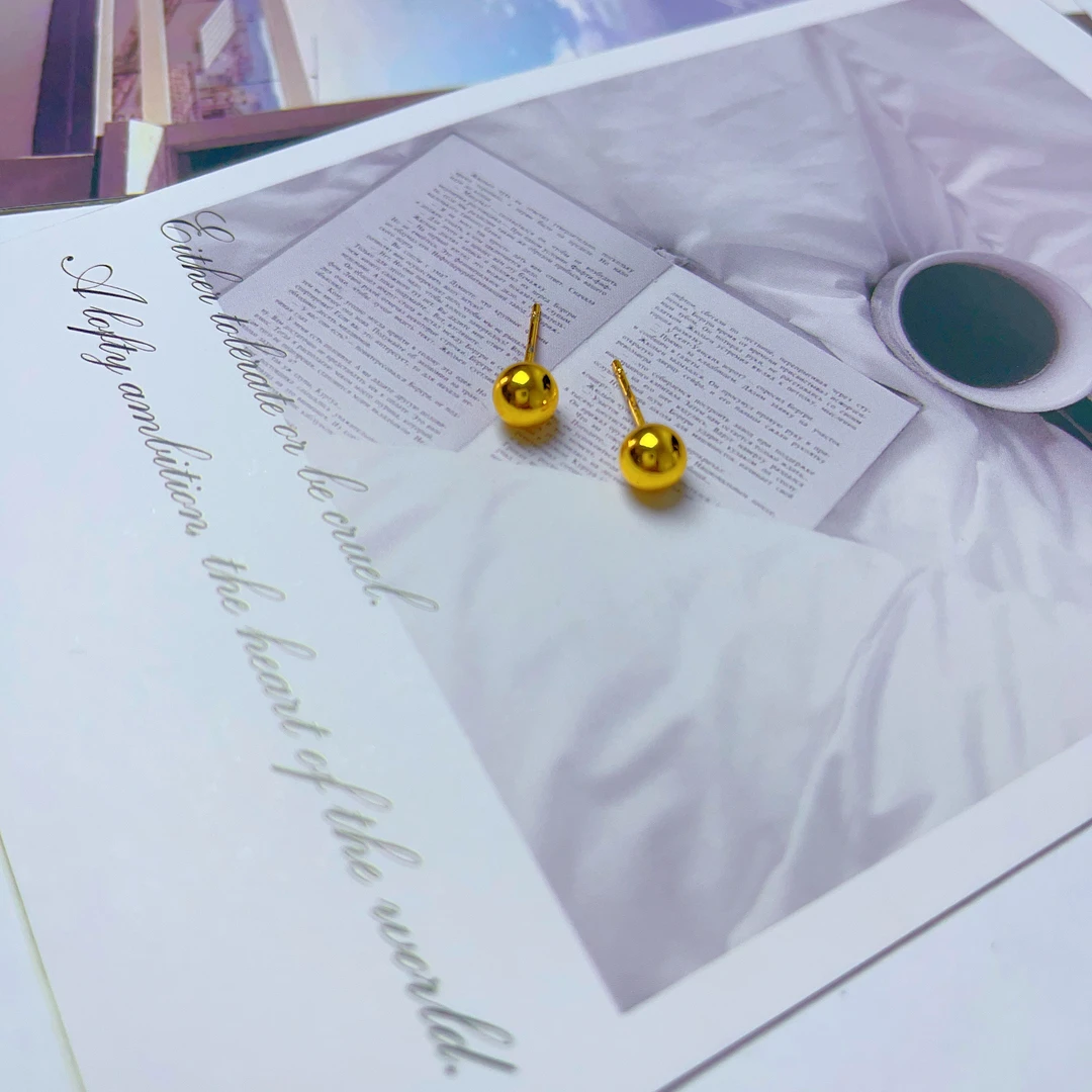 钛钢耳饰 286新款耳环爆款白搭时尚金色铜合金