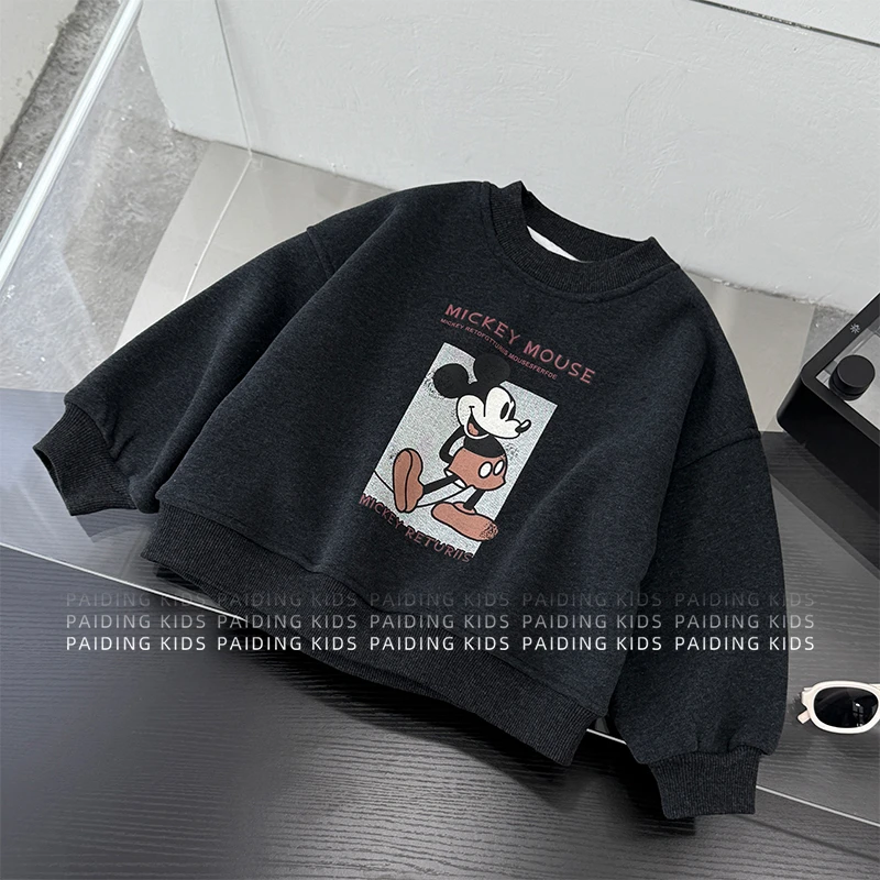 【现货】冬装儿童韩版卡通动漫印花休闲加绒加厚保暖套头卫衣SJ6401