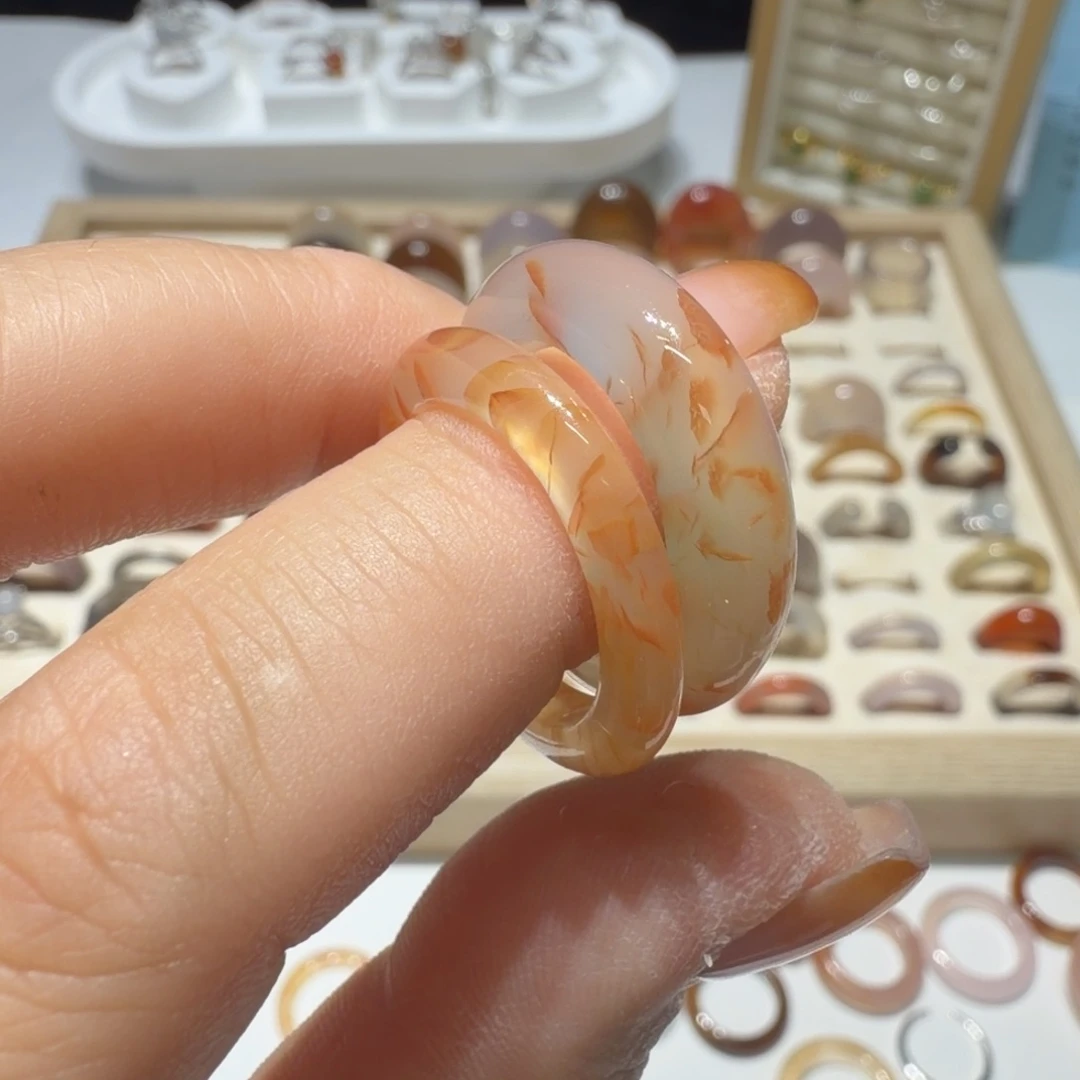 ****子玛瑙/玉髓未镶嵌戒指