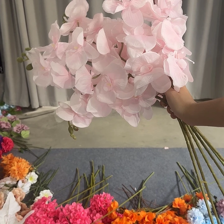 5支蝴蝶兰 粉色仿真花特价款