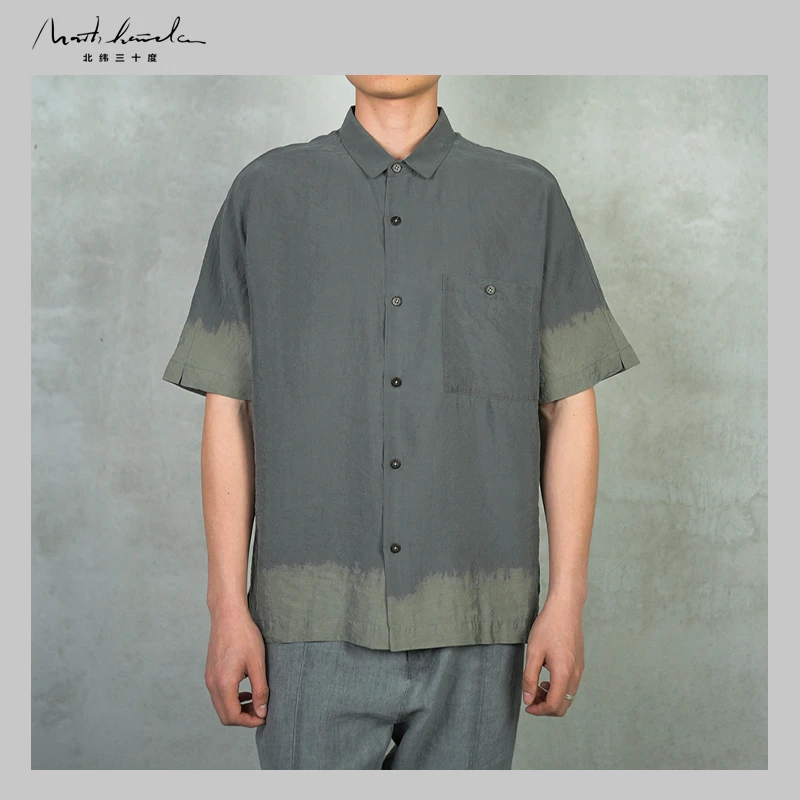 北纬三十度原创设计师夏季男士轻薄时尚百搭休闲男款唐装中国风