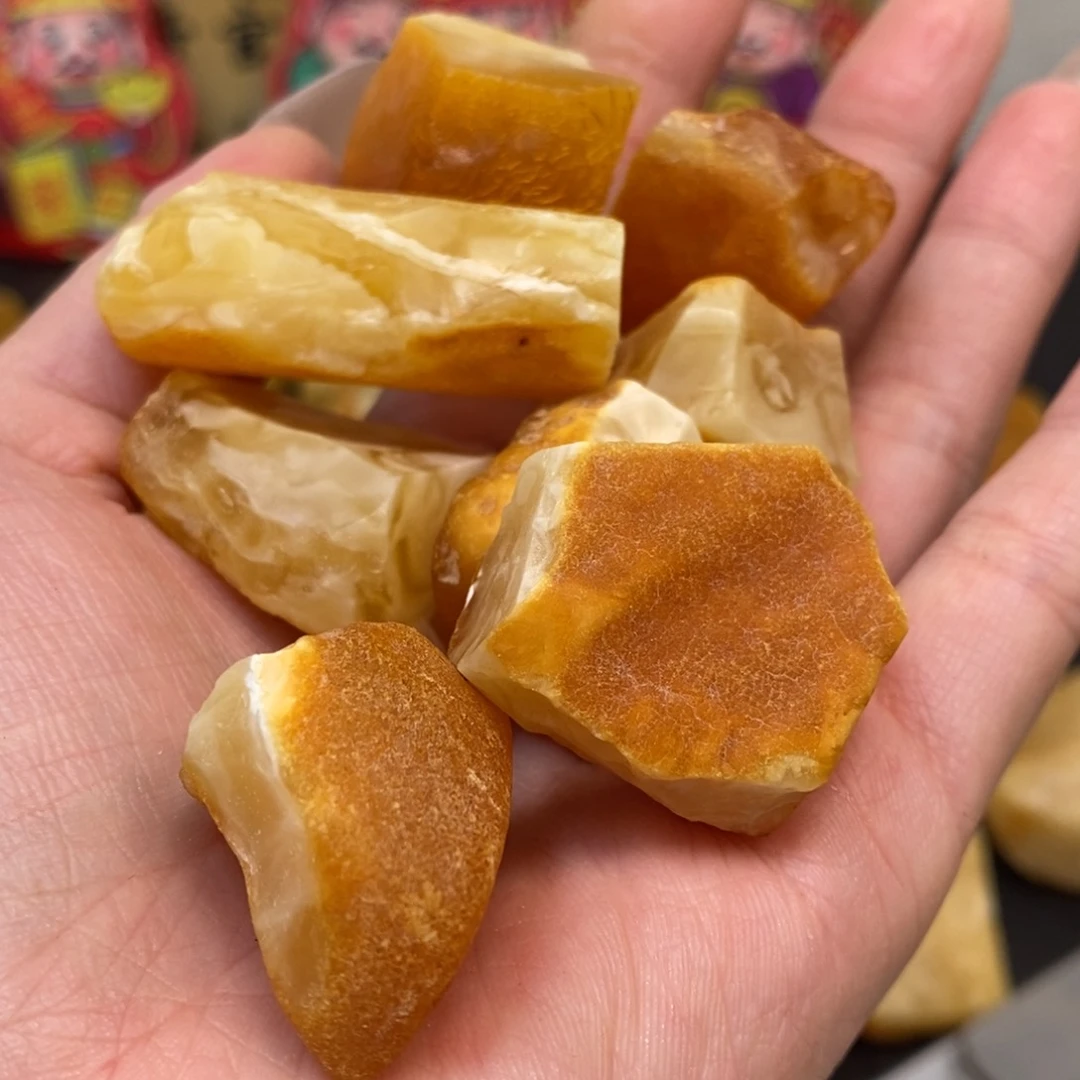 定制琥珀未镶嵌呼**哧纯天然蜜蜡原石定制不退不换