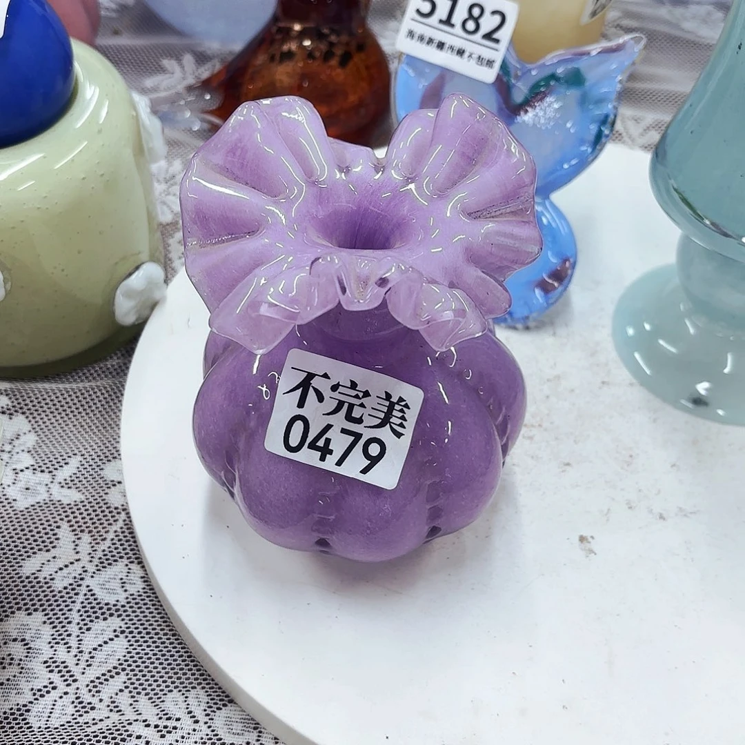 清***浅0479小小瓶 安妮琉璃花器工艺品不完美