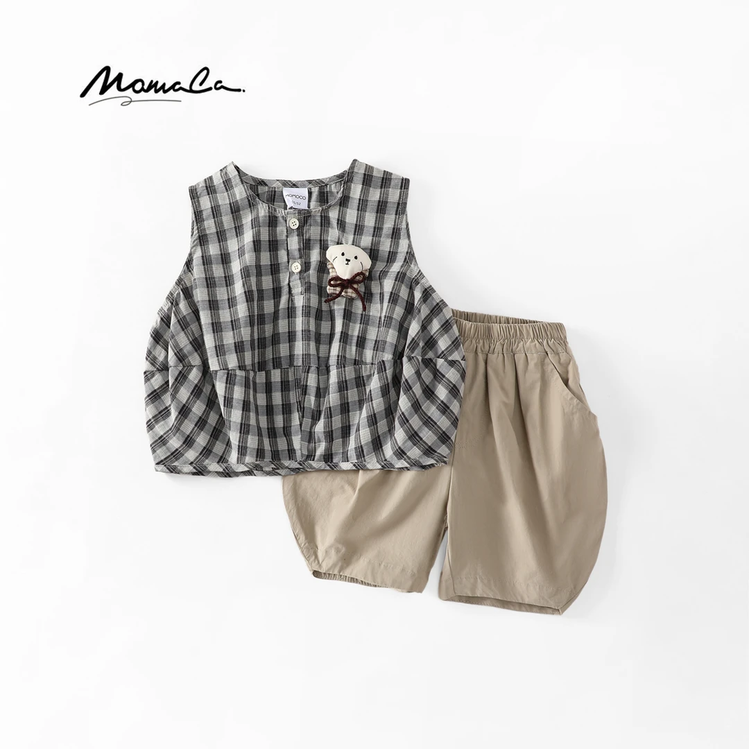 MOMOCO夏季男童休闲套装小狗玩偶百搭套装77230578315