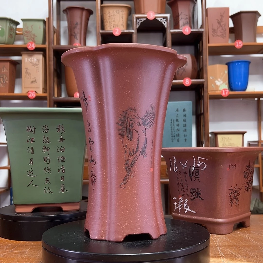 花盆紫砂周之夏精品紫砂花盆