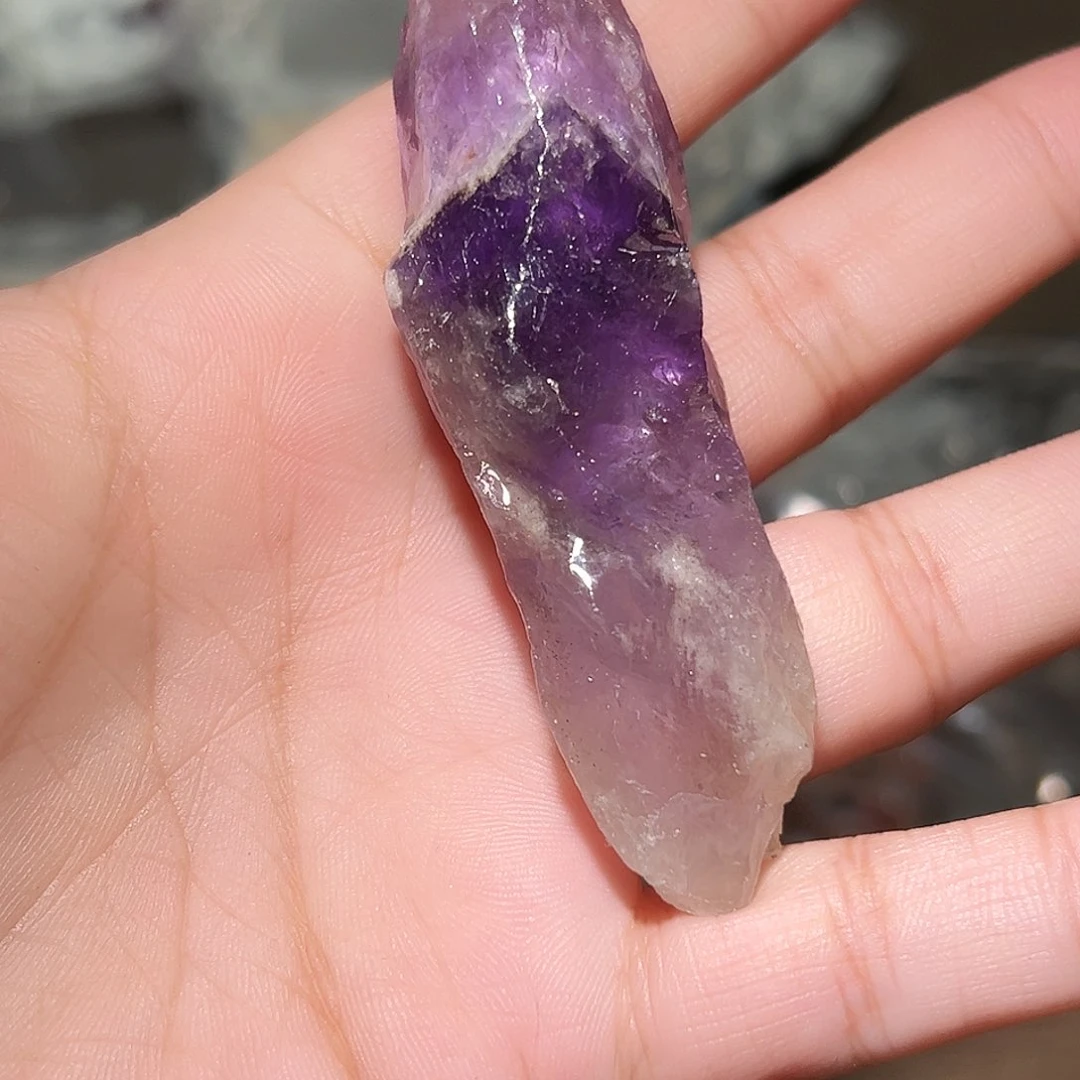 水晶手链未镶嵌紫水晶原石摆件72号