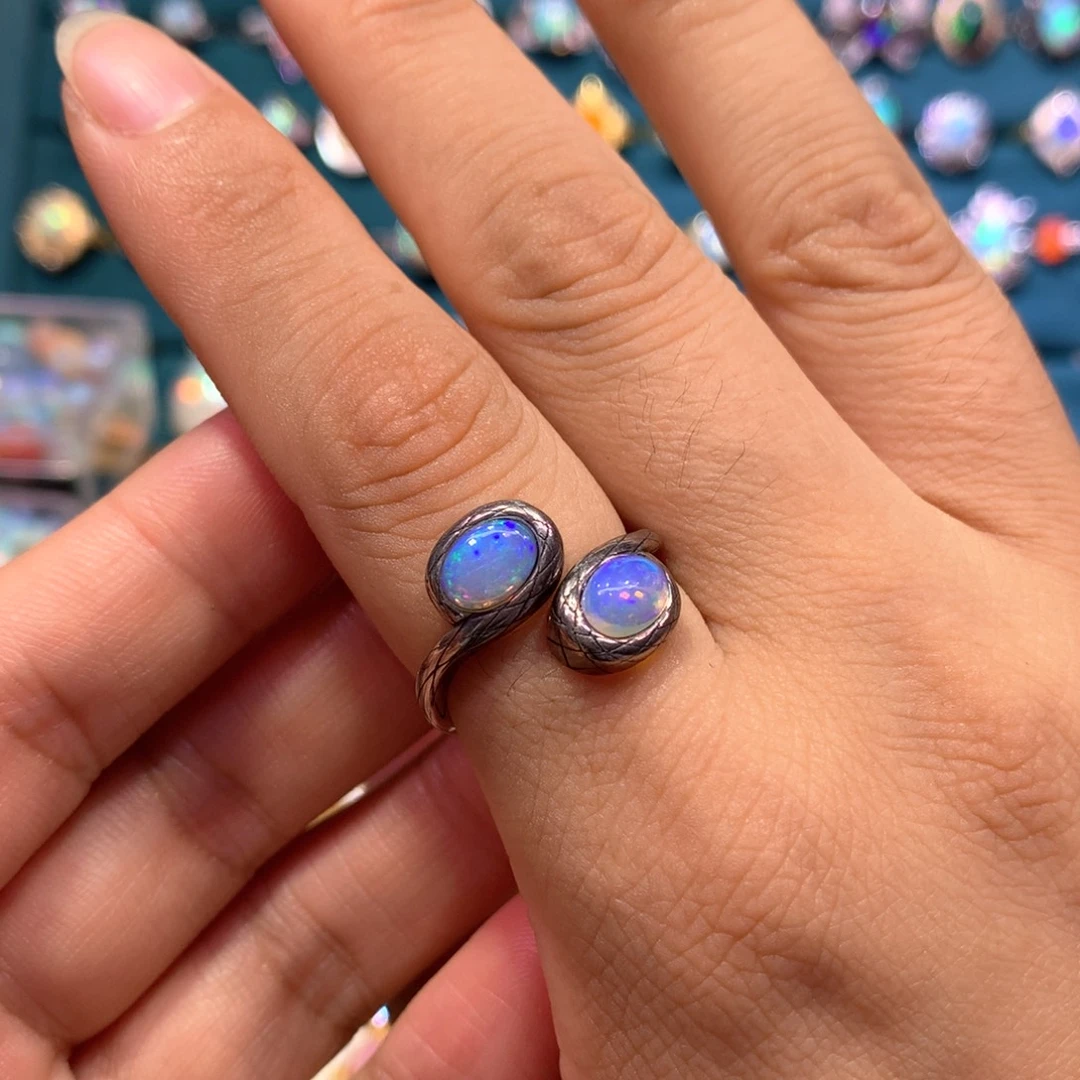 欧泊银S925镶嵌戒指款