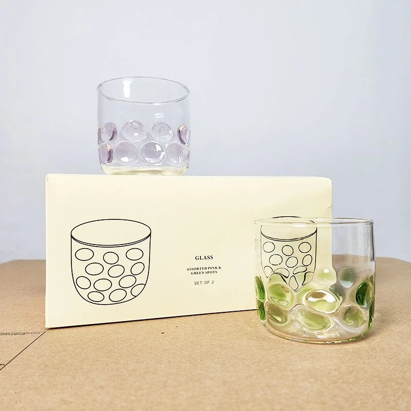 【彩盒】摩瑟DP【H家鹅卵石玻璃杯2只】HAZC鹅卵石玻璃杯