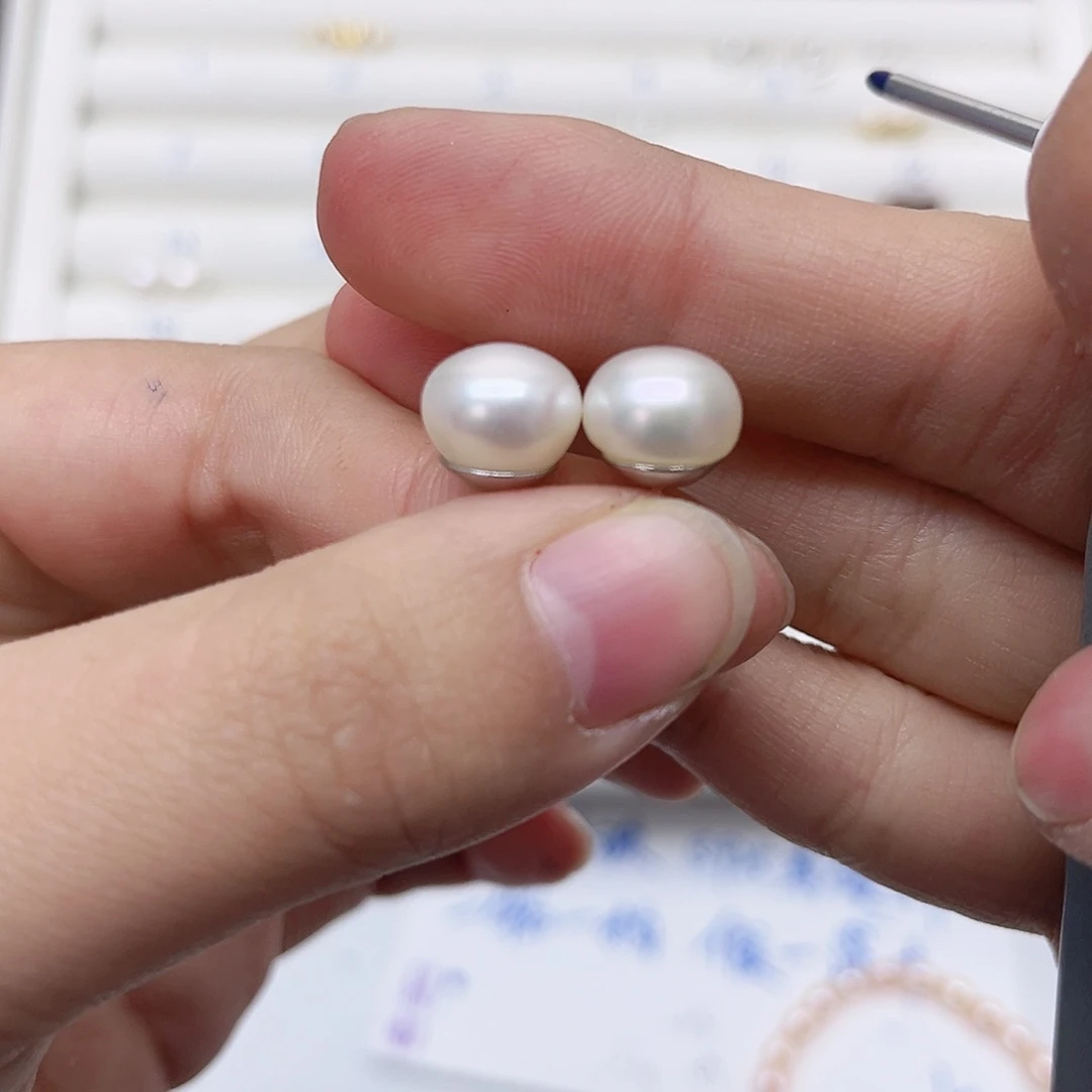 淡水珍珠耳饰银S925镶嵌?*?