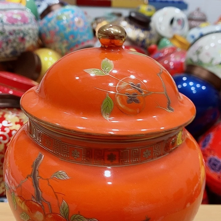 摆件陶储存罐茶叶罐密封罐