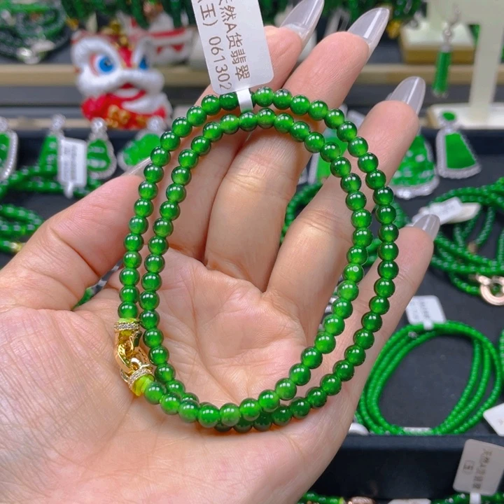 翡翠未镶嵌颈饰锁骨链5