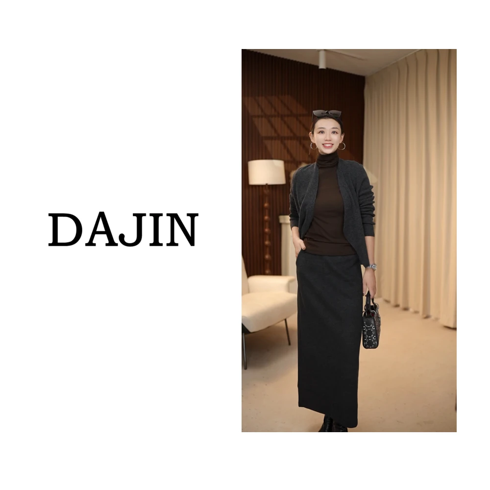 DAJIN 【简奢静谧】织物之美100%绵羊毛呼吸柔织旗帜开衫
