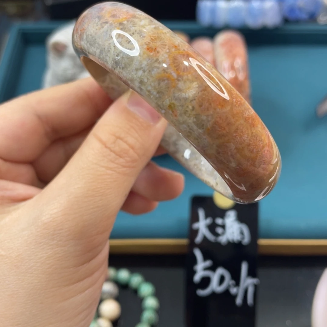 未镶嵌手镯硅化玉