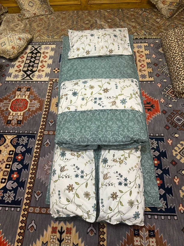 新疆包邮三件套AB版 白蓝色不掉颜色 不缩水