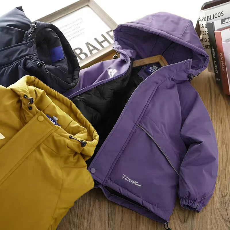 男童棉服外套冬装2025新款儿童户外穿连帽棉衣加厚保暖防风棉袄潮