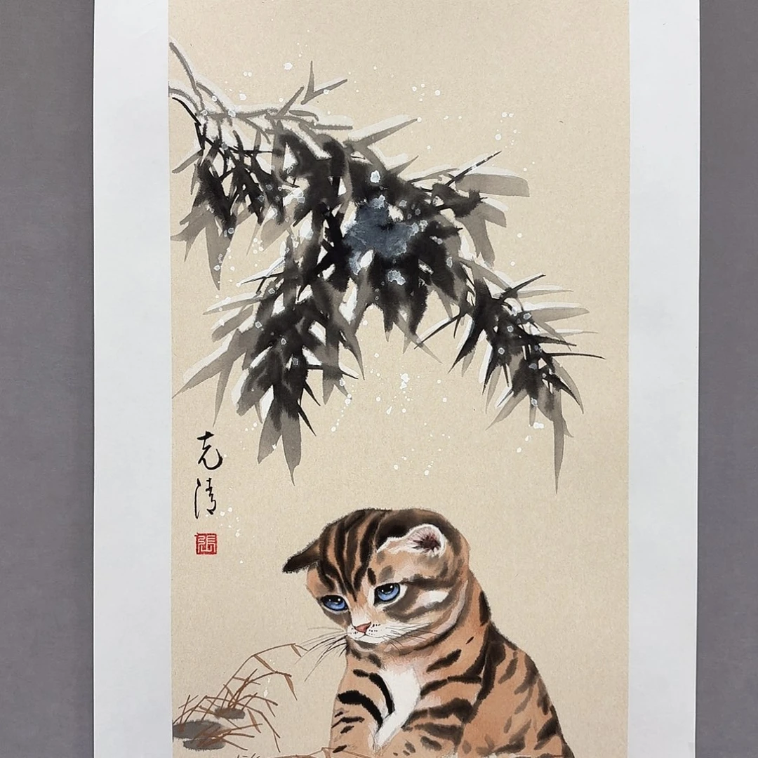 国画亲笔手绘放心去藏