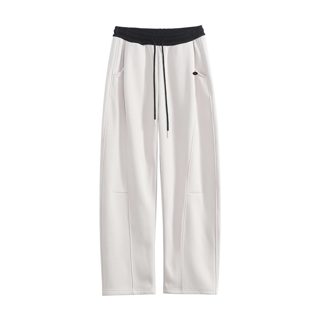 （老板娘）配色腰加绒香蕉裤9093