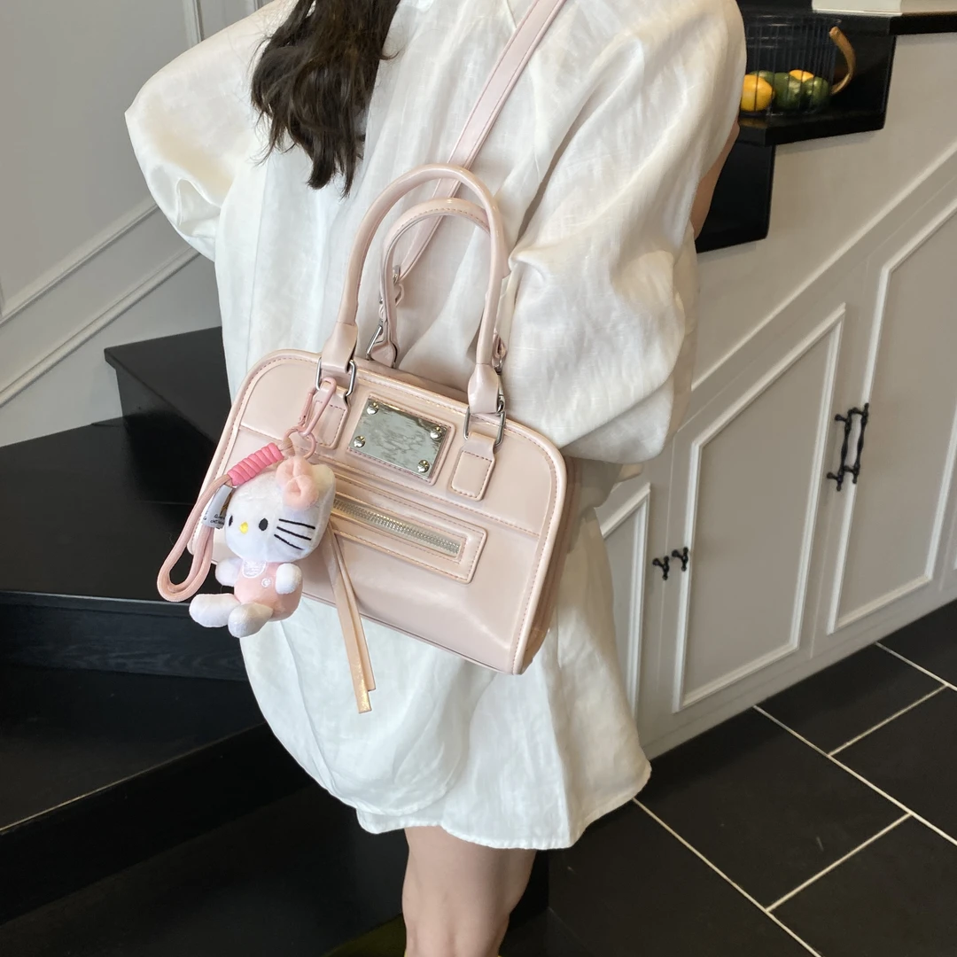 【YILI一粒】机车简约小方包时尚百搭小众个性单肩斜挎手提包包