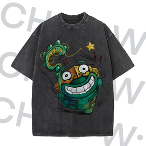 【SISI006-结界兽】手绘款洗水短袖T恤重磅280克潮牌