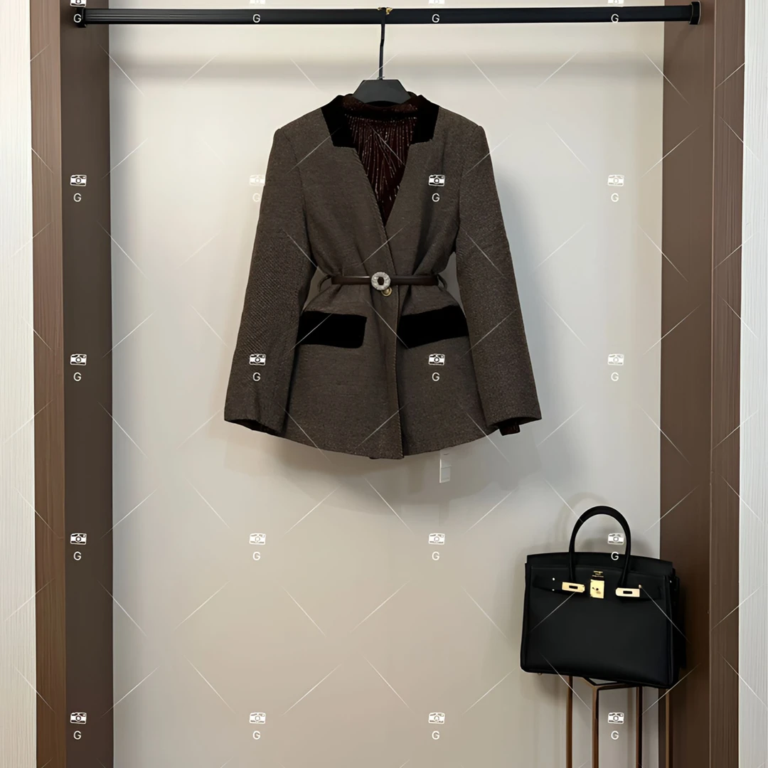 秋冬气质小香风时尚设计师中长款羽绒服 QD-2025150