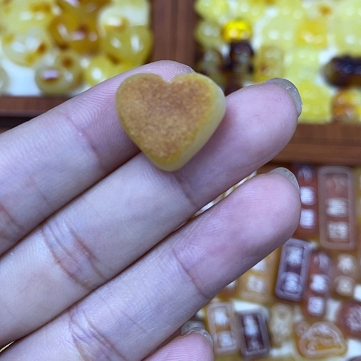 吊坠橄榄核原皮爱心71