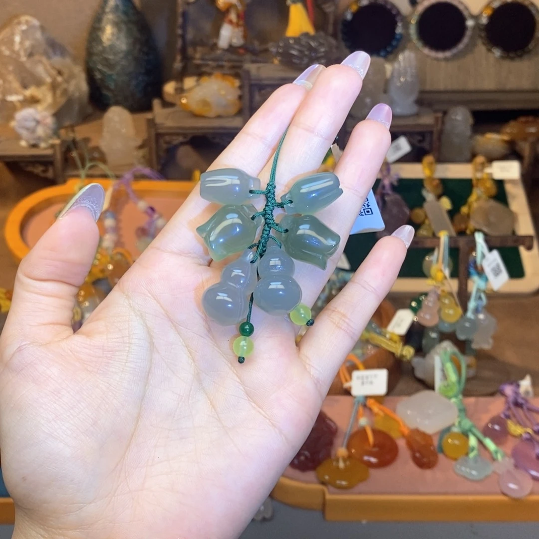 未镶嵌车挂玛瑙/玉髓挂件