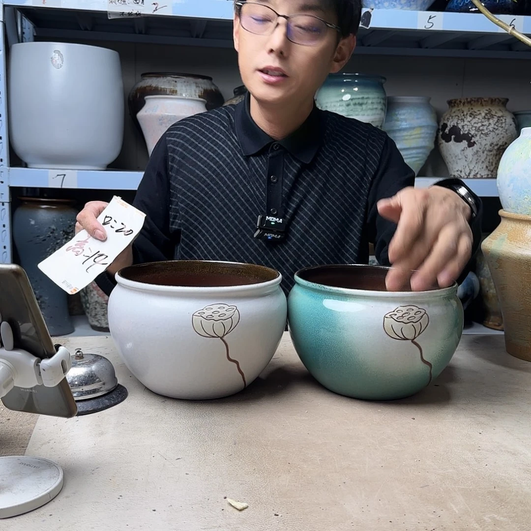 紫砂花盆尺寸20@14