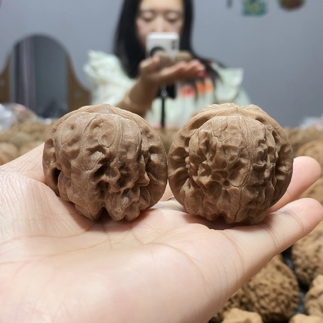 文玩核桃吊坠达摩41+黄尖
