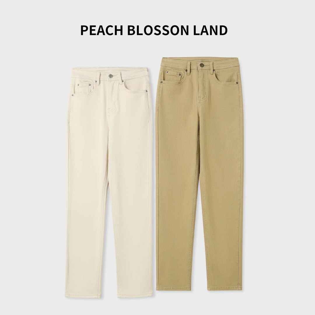 美得很 纯色牛仔裤 女士立体裁剪加绒长裤GDNZ041