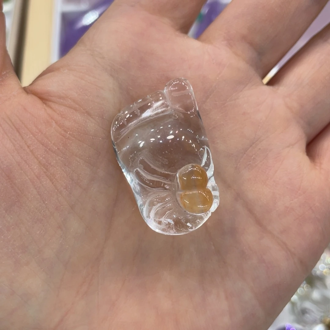 水晶吊坠未镶嵌知足常乐