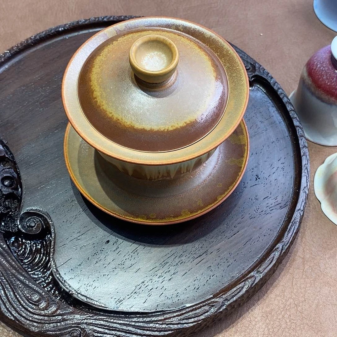 高温窑变工艺的盖碗