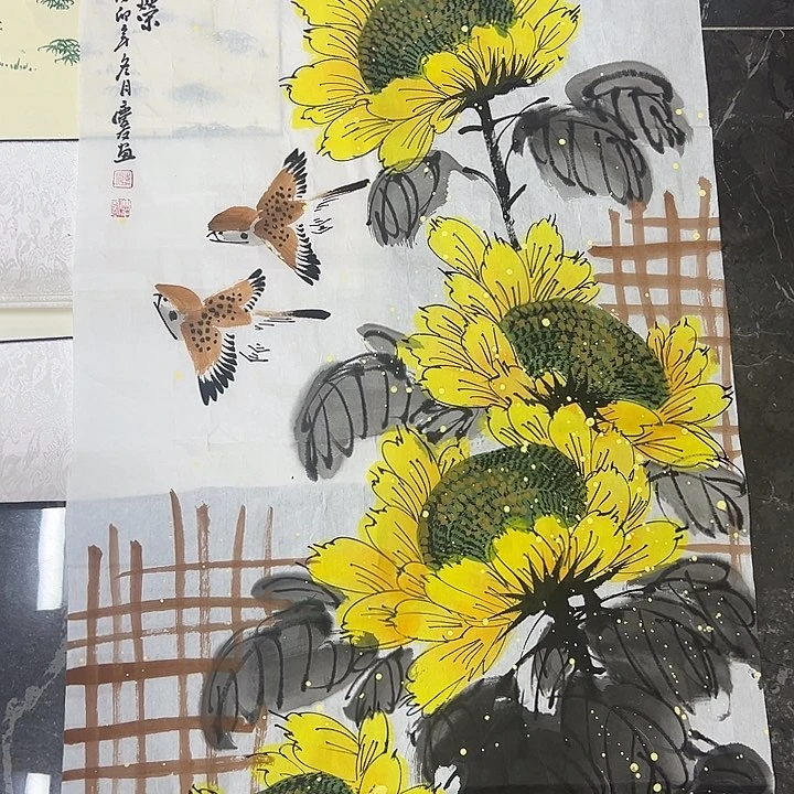 国画纯手工纯手绘作品