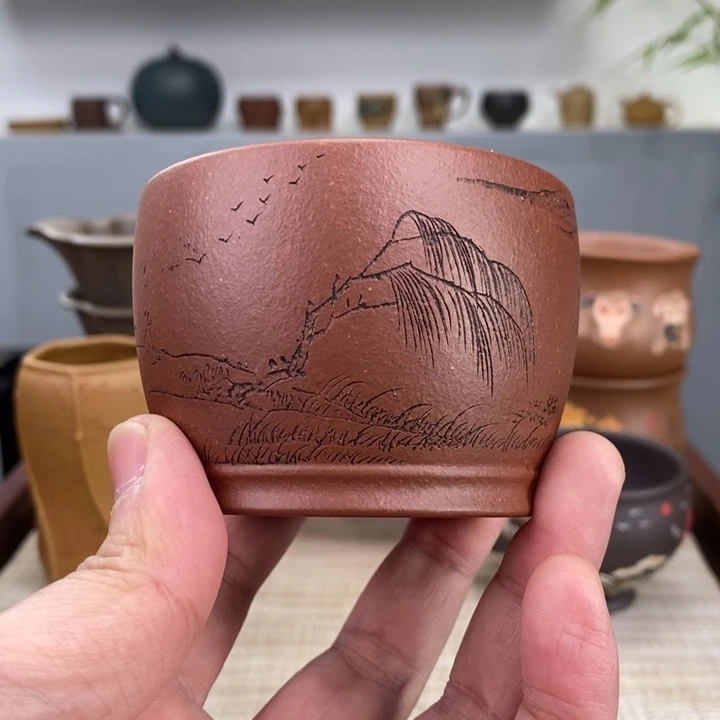 紫砂茶杯宜兴紫砂主人杯