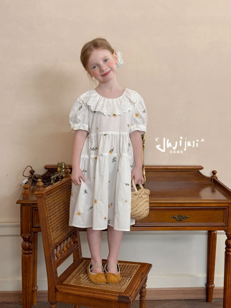 桔寄橘寄juji•25夏款上新【菊次郎的夏天】连衣裙刺绣公主裙X8660