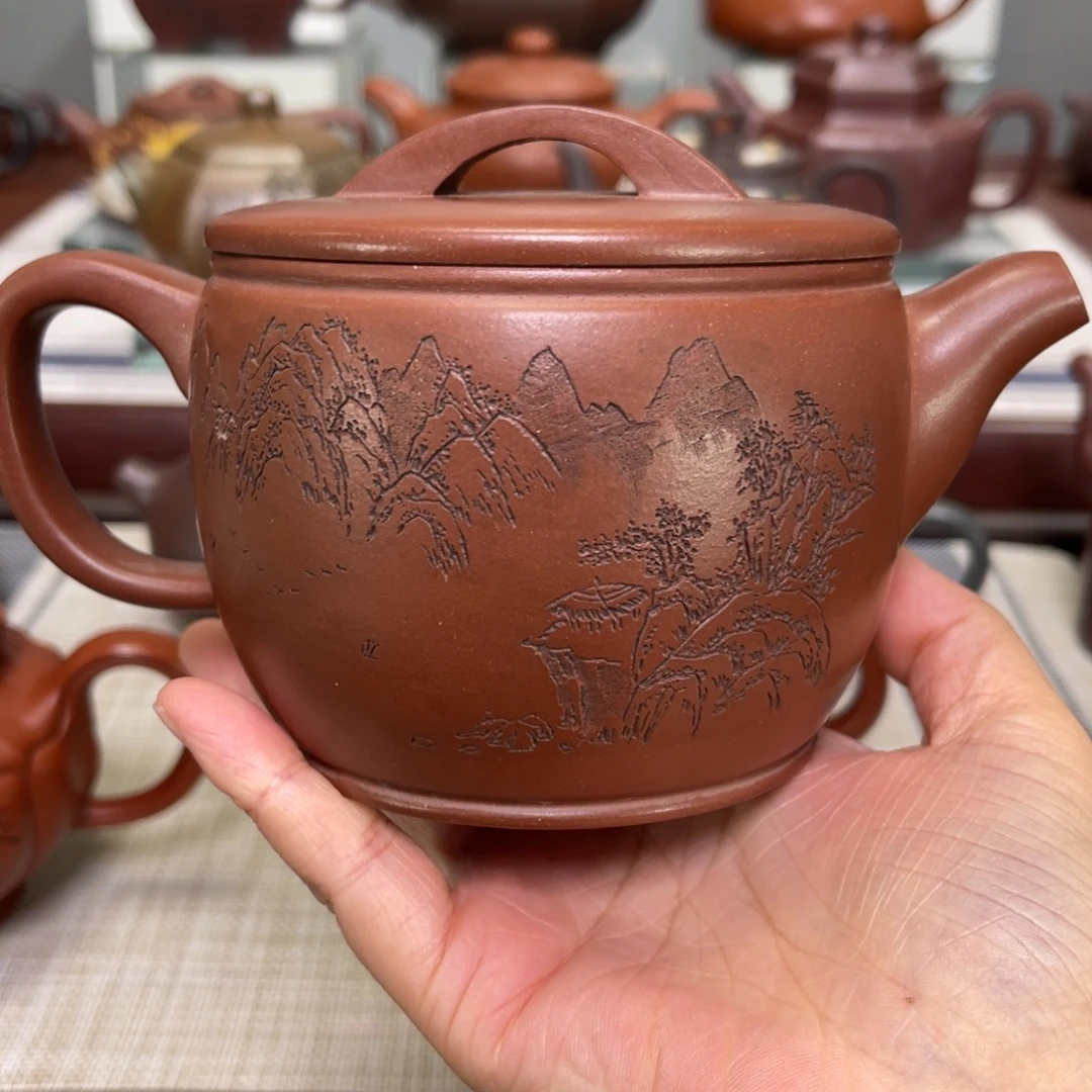 钻***居茶壶紫砂高货放漏