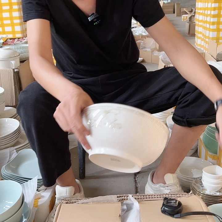 正品 茶色海棠8英寸大汤碗2支破损包赔不补发介意勿拍