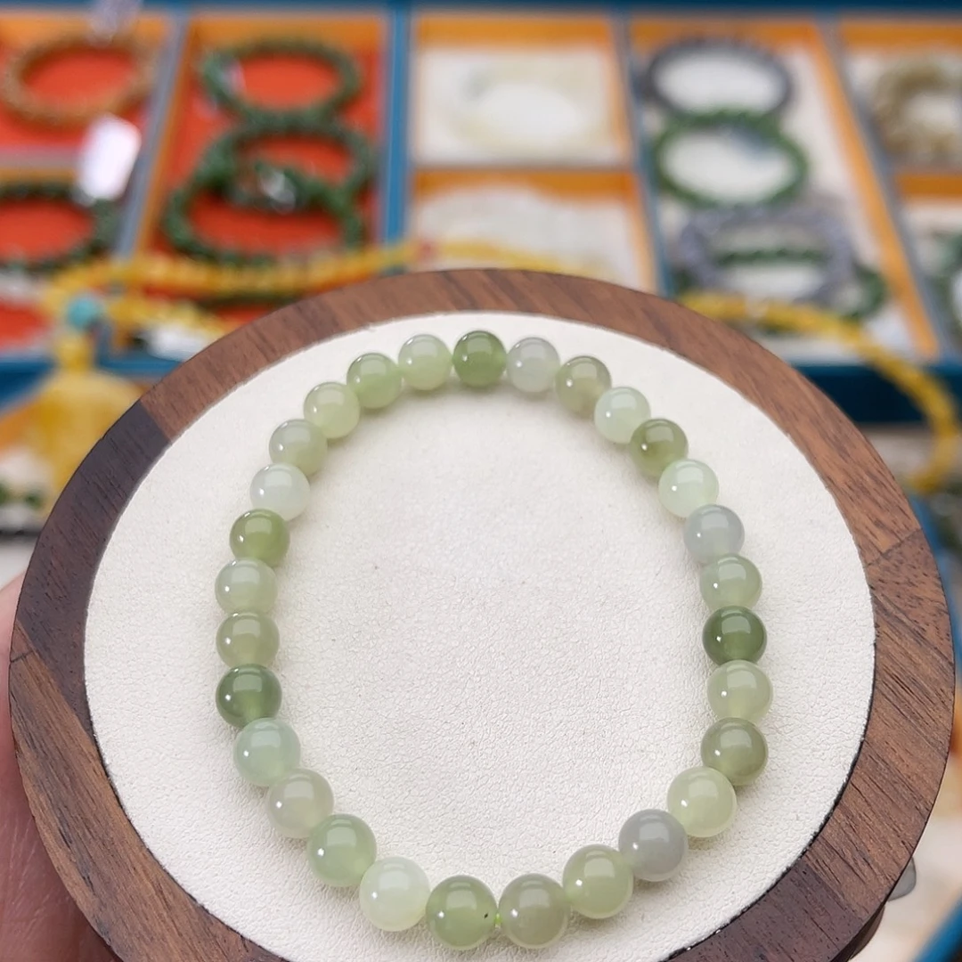 和田玉未镶嵌手串A2卡6