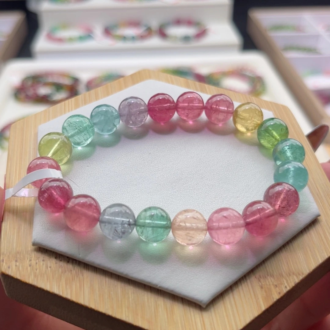 手链未镶嵌碧玺碧玺手串单圈9.9mm+